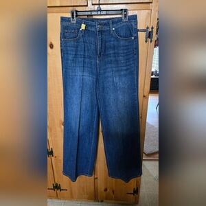 Chico's High Rise Wide Leg Women Jeans - Dark Blue